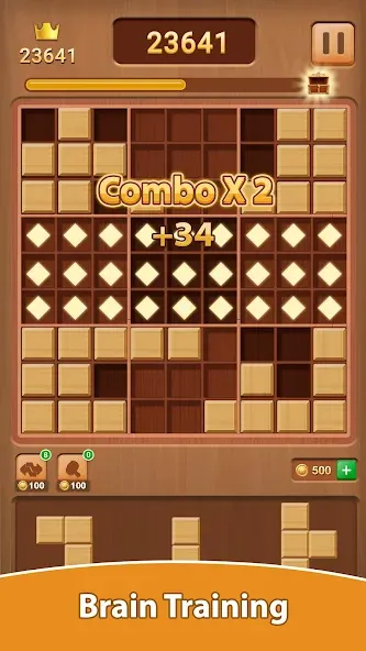 Wood Block Puzzle (Вуд Блок Пазл)  [МОД Menu] Screenshot 2