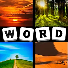 Скачать взломанную 4 Pics 1 Word Quiz Game  [МОД Mega Pack] - стабильная версия apk на Андроид