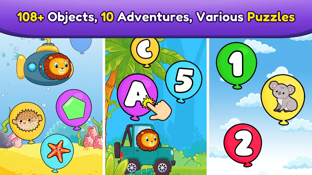 Balloon Pop Kids Learning Game  [МОД Все открыто] Screenshot 5