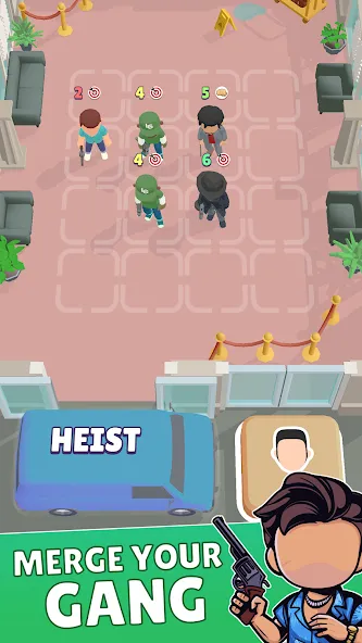 Merge Gangster Heist vs Police (Мердж Гангстер Хейст)  [МОД Все открыто] Screenshot 1