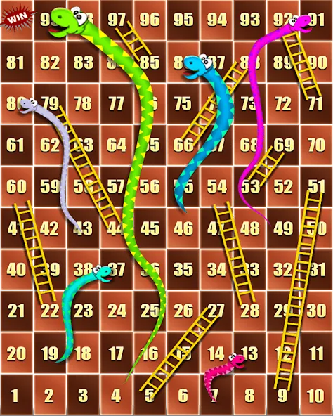 Snake and ladder (Змеи и лестницы)  [МОД Много денег] Screenshot 1