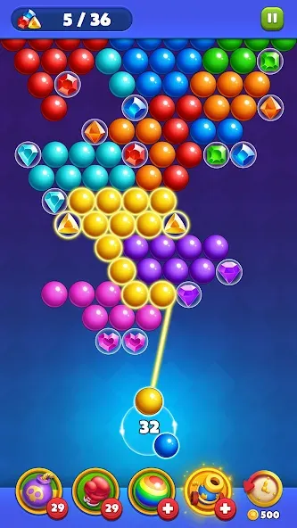 Bubble Shooter Royal Pop  [МОД Mega Pack] Screenshot 5