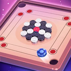 Скачать взломанную Carrom Lure - Disc pool game (Карром Лур)  [МОД Много монет] - полная версия apk на Андроид