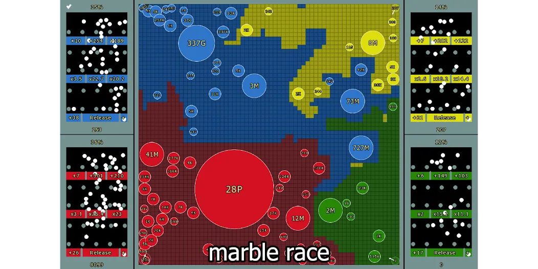 Marble Race and Territory War (Марбл Рейс и Территориальная Война)  [МОД Menu] Screenshot 1