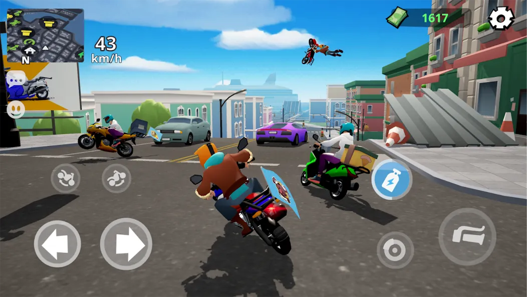 Moto City: Mad Bike Delivery (Мото Сити)  [МОД Много монет] Screenshot 2