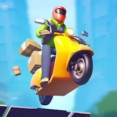 Взломанная Moto City: Mad Bike Delivery (Мото Сити)  [МОД Много монет] - стабильная версия apk на Андроид