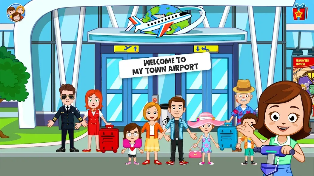 My Town Airport games for kids (Май Таун)  [МОД Меню] Screenshot 1