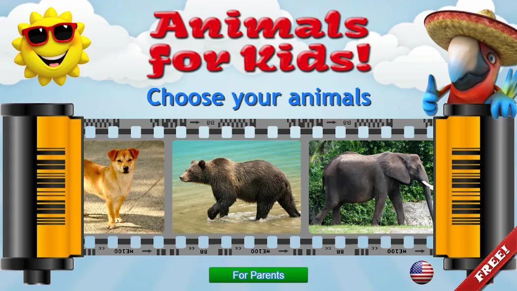 Animals for Kids  [МОД Меню] Screenshot 1