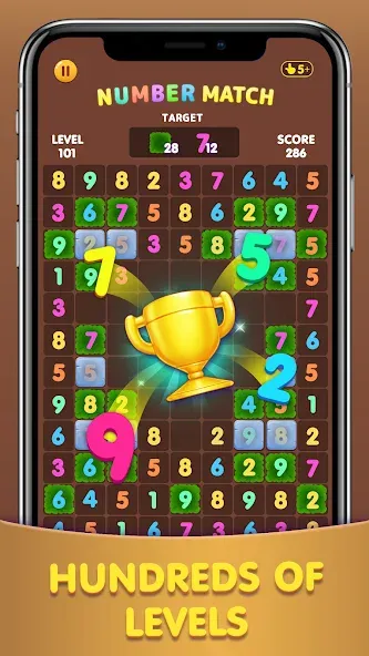 Number Match: Ten Crush Puzzle (Намбер Матч)  [МОД Бесконечные монеты] Screenshot 2