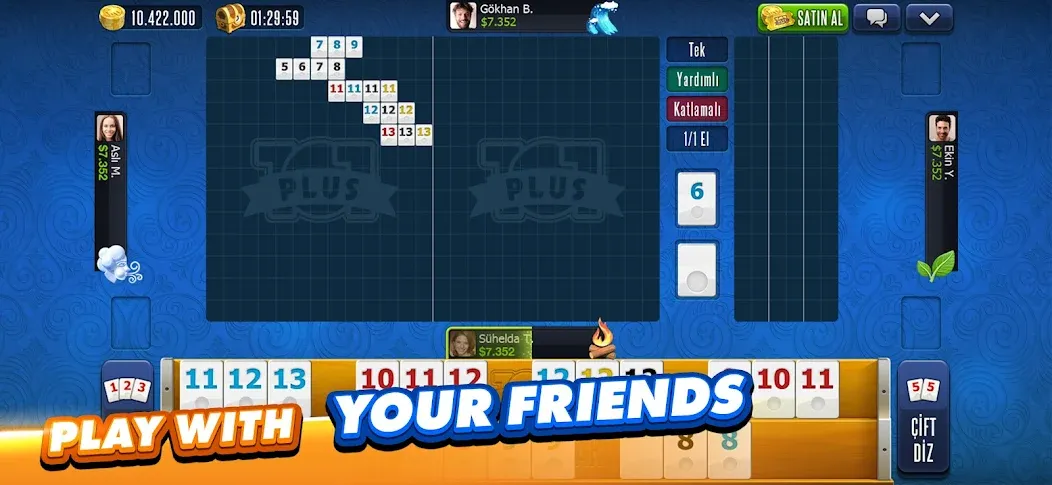 101 Okey Plus Rummy Board Game  [МОД Много денег] Screenshot 4