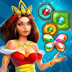 Скачать взломанную Lost Jewels - Match 3 Puzzle (Лост Джуэлс)  [МОД Все открыто] - стабильная версия apk на Андроид