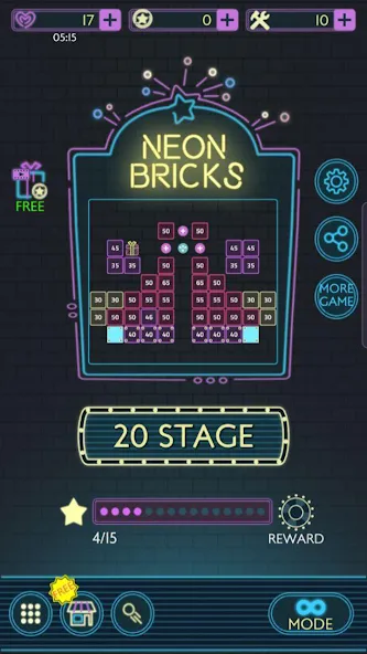 Neon bricks  [МОД Все открыто] Screenshot 1