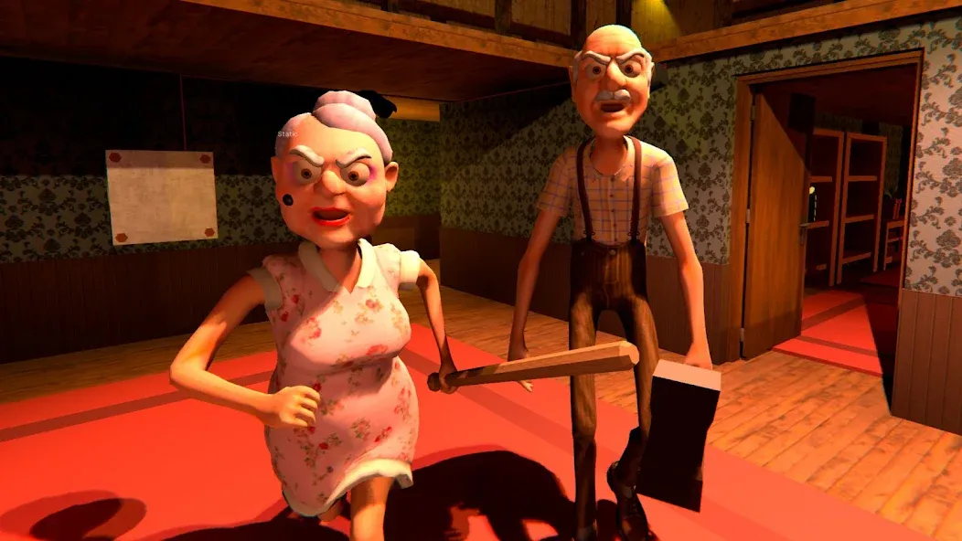 Grandpa And Granny Home Escape (Дедушка и бабушка сбегают из дома)  [МОД Меню] Screenshot 2