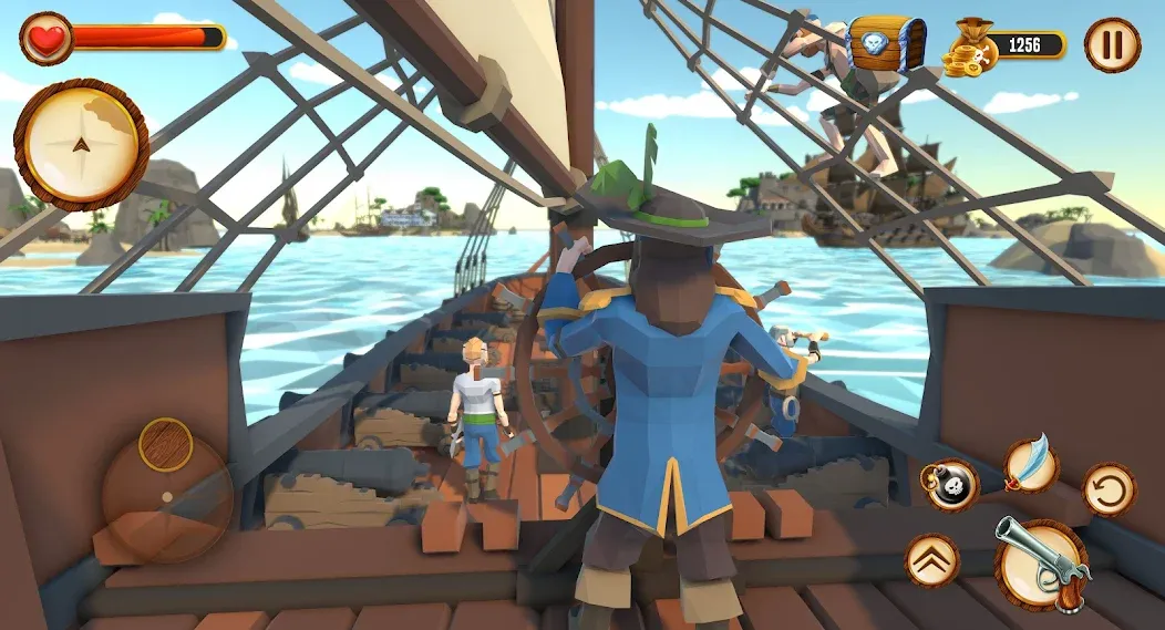 Pirate Polygon Caribbean Sea (Пиратская Полигон Карибское море)  [МОД Бесконечные монеты] Screenshot 2