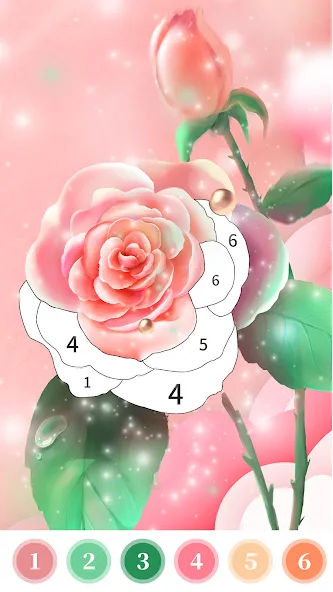 Rose Coloring Book Color Games  [МОД Много монет] Screenshot 1