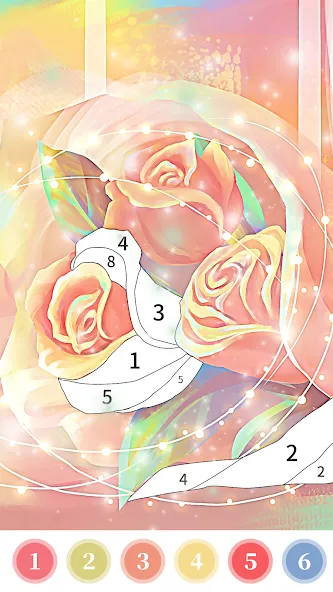 Rose Coloring Book Color Games  [МОД Много монет] Screenshot 2