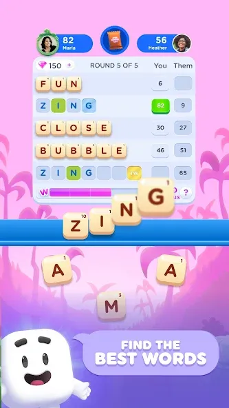 Wordzee! - Social Word Game  [МОД Бесконечные деньги] Screenshot 1