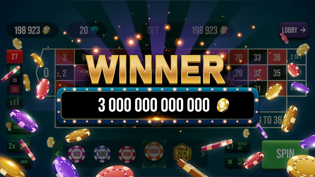 Roulette All Star: Casino Game (Рулетка Олл Стар)  [МОД Много монет] Screenshot 5