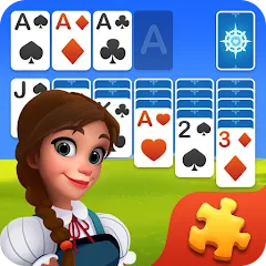 Взлом Solitaire Jigsaw Puzzle (Солитер Пазл)  [МОД Все открыто] - последняя версия apk на Андроид