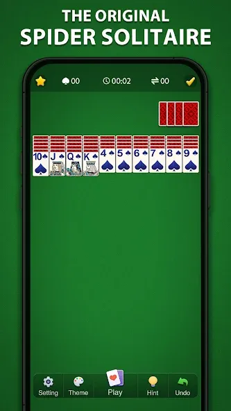 Spider Solitaire Classic  [МОД Бесконечные деньги] Screenshot 1