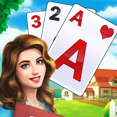 Скачать взлом Tripeaks Solitaire - Home Town  [МОД Бесконечные монеты] - стабильная версия apk на Андроид