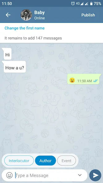 Fake Chat Messenger — TeleFake  [МОД Бесконечные деньги] Screenshot 4