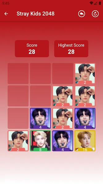 Stray Kids 2048 Game (Стрей Кидз 2048 игра)  [МОД Menu] Screenshot 4