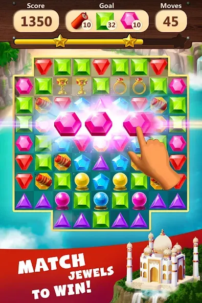 Jewels Planet - Match 3 Puzzle  [МОД Все открыто] Screenshot 1