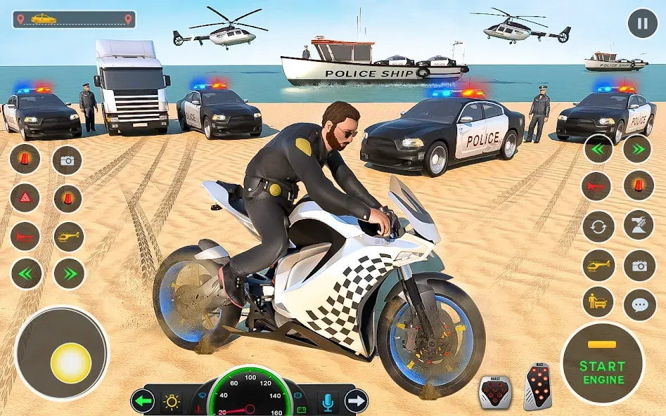 Police Car Driving: Car Games (ЮС Полис Кар Транспорт Трак)  [МОД Бесконечные деньги] Screenshot 2