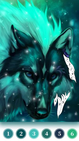 Wolf Coloring Book Color Game (Вульф Колоринг Бук Колор Гейм)  [МОД Много монет] Screenshot 3