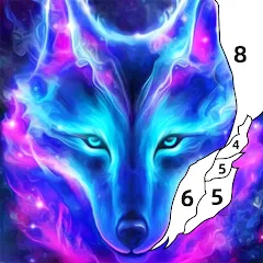 Взломанная Wolf Coloring Book Color Game (Вульф Колоринг Бук Колор Гейм)  [МОД Много монет] - полная версия apk на Андроид