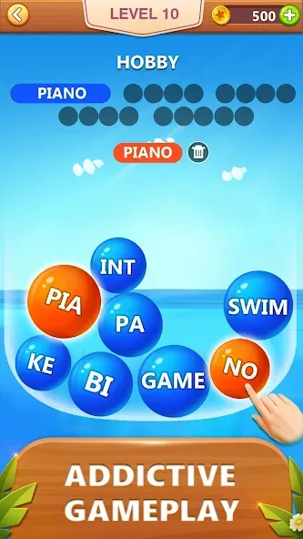 Word Bubble Puzzle - Word Game  [МОД Unlocked] Screenshot 2